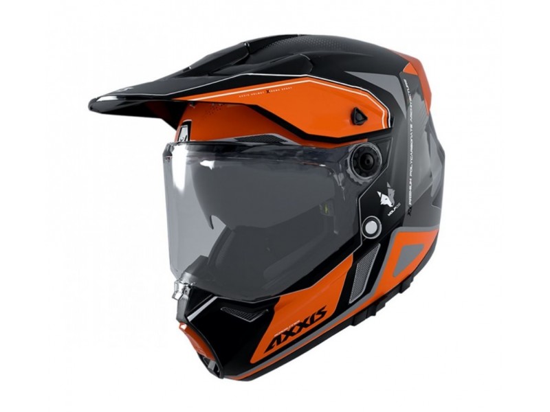 Casca adventure/touring/off road Axxis model Wolf DS Roadrunner B4 portocaliu fluor mat – tip viziera: MT-V-20
