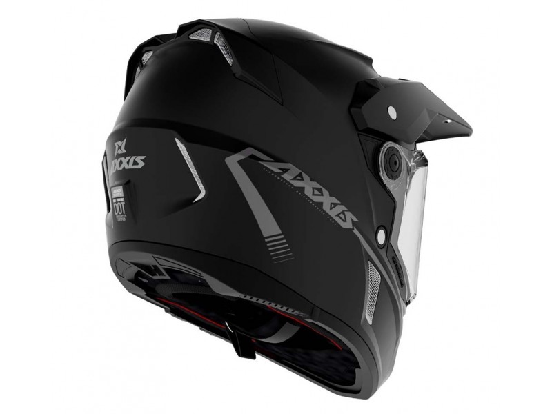 Casca adventure/touring/off road Axxis model Wolf DS A1 negru mat – tip viziera: MT-V-20