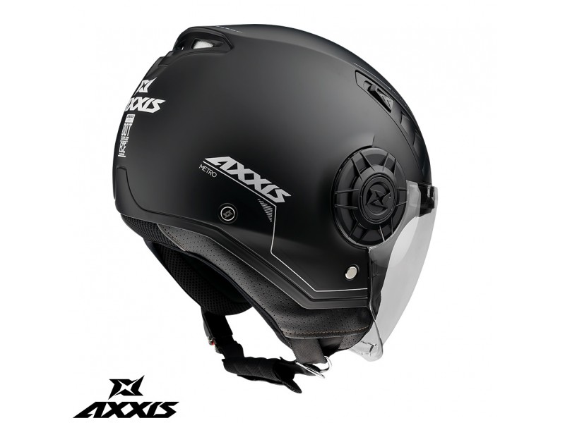 Casca Axxis model Metro A1 negru lucios (open face) - tip viziera: MT-V-26B