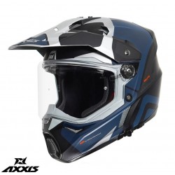Casca adventure/touring/off road Axxis model Wolf DS Hydra C17 albastru mat - tip viziera: MT-V-20