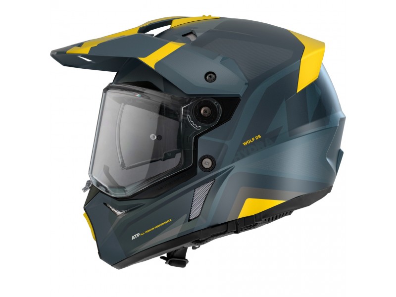 Casca adventure/touring/off road Axxis model Wolf DS Hydra C17 albastru mat - tip viziera: MT-V-20