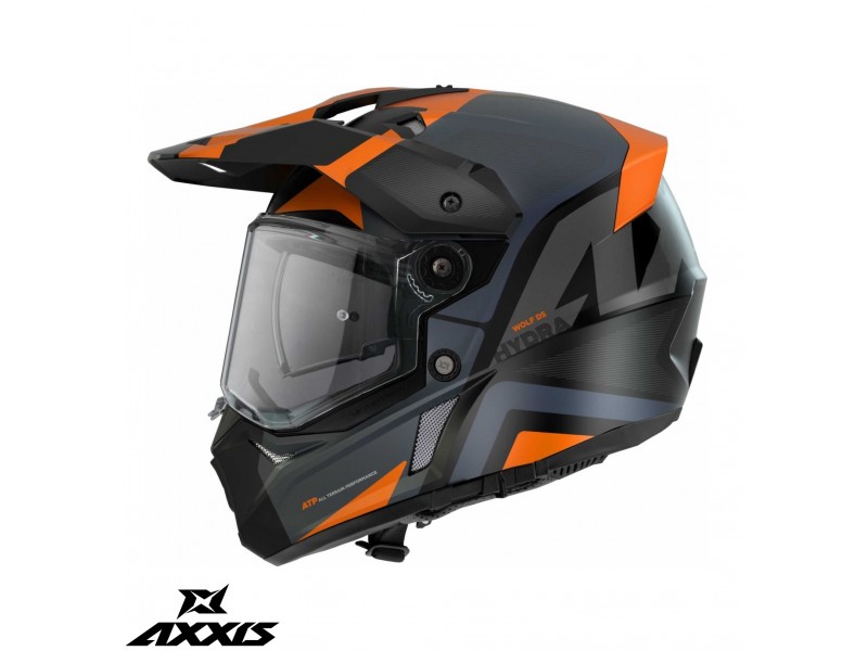 Casca adventure/touring/off road Axxis model Wolf DS Hydra B4 portocaliu mat - tip viziera: MT-V-20
