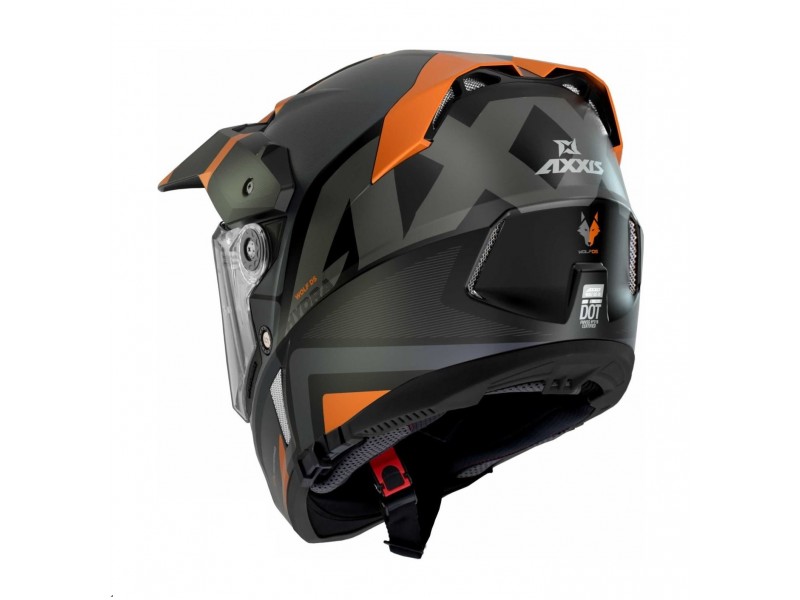 Casca adventure/touring/off road Axxis model Wolf DS Hydra B4 portocaliu mat - tip viziera: MT-V-20