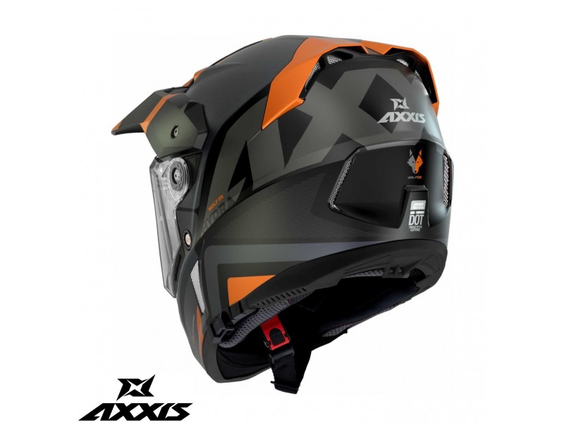 Casca adventure/touring/off road Axxis model Wolf DS Hydra B4 portocaliu mat - tip viziera: MT-V-20