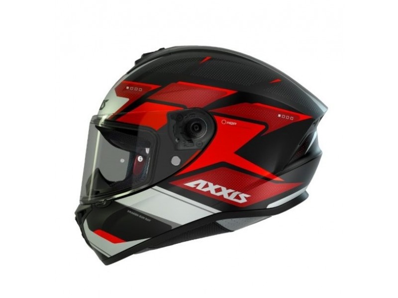 Casca integrala Axxis model Draken S Sunray B5 rosu fluor lucios - tip viziera: MT-V-18C
