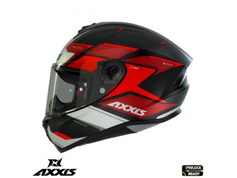 Casca integrala Axxis model Draken S Sunray B5 rosu fluor lucios - tip viziera: MT-V-18C