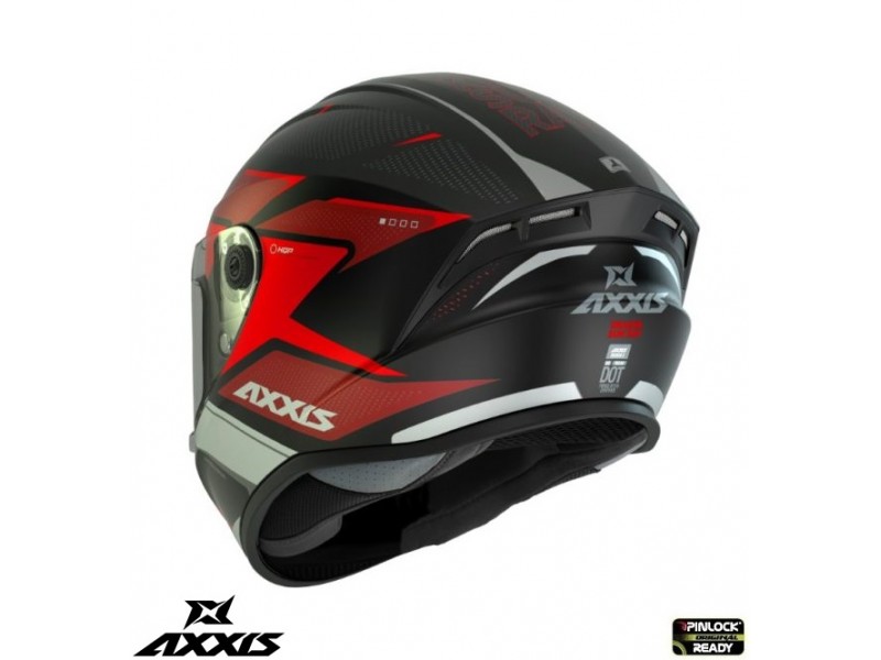 Casca integrala Axxis model Draken S Sunray B5 rosu fluor lucios - tip viziera: MT-V-18C