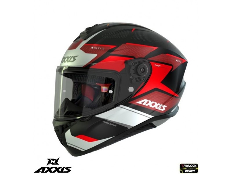 Casca integrala Axxis model Draken S Sunray B5 rosu fluor lucios - tip viziera: MT-V-18C