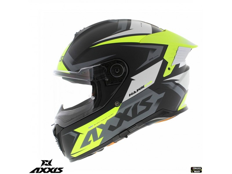 Casca integrala Axxis Hawk SV Judge B3 galben fluor mat negru mat (ochelari soare integrati) - tip viziera: MT-V-31