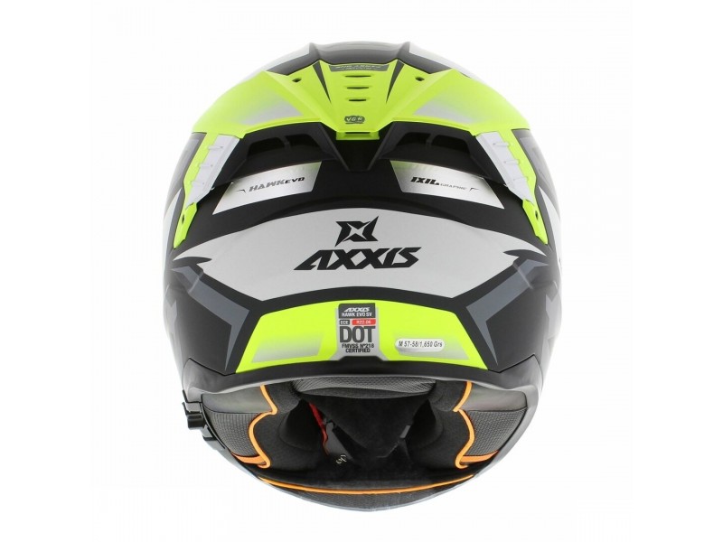 Casca integrala Axxis Hawk SV Judge B3 galben fluor mat negru mat (ochelari soare integrati) - tip viziera: MT-V-31