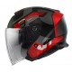 Casca open face MT Thunder III SV Jet Silton B5 rosu mat (ochelari soare integrati) – tip MT-V-19