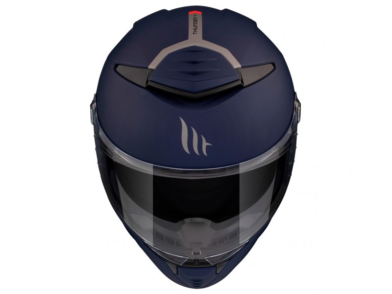 Casca integrala MT Thunder 4 SV A7 albastru mat (ochelari soare integrati) - tip viziera MT-V-28B