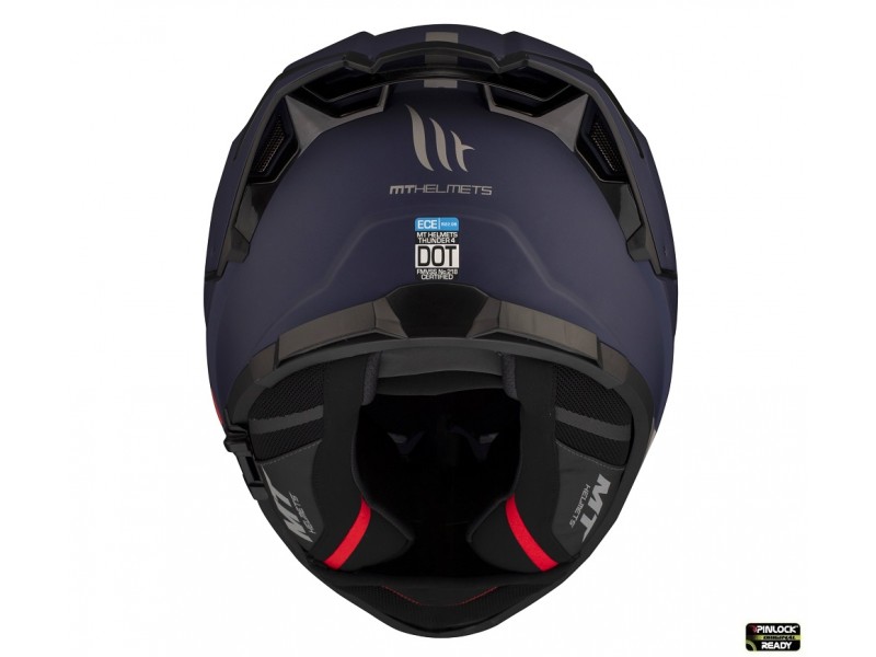 Casca integrala MT Thunder 4 SV A7 albastru mat (ochelari soare integrati) - tip viziera MT-V-28B