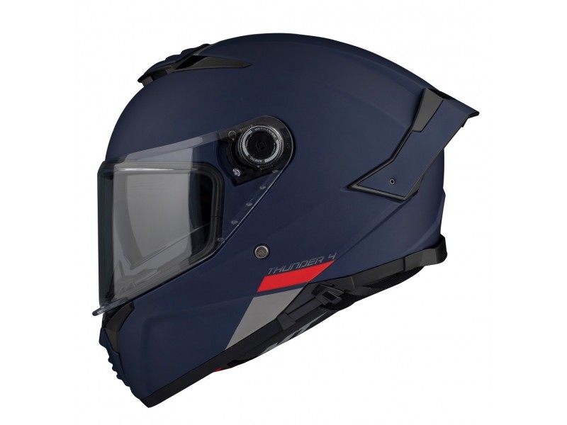 Casca integrala MT Thunder 4 SV A7 albastru mat (ochelari soare integrati) - tip viziera MT-V-28B