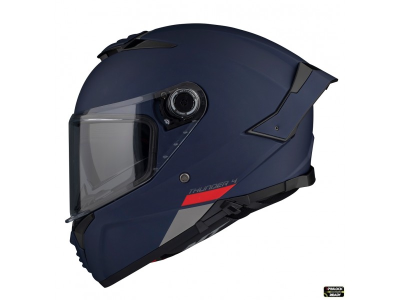 Casca integrala MT Thunder 4 SV A7 albastru mat (ochelari soare integrati) - tip viziera MT-V-28B