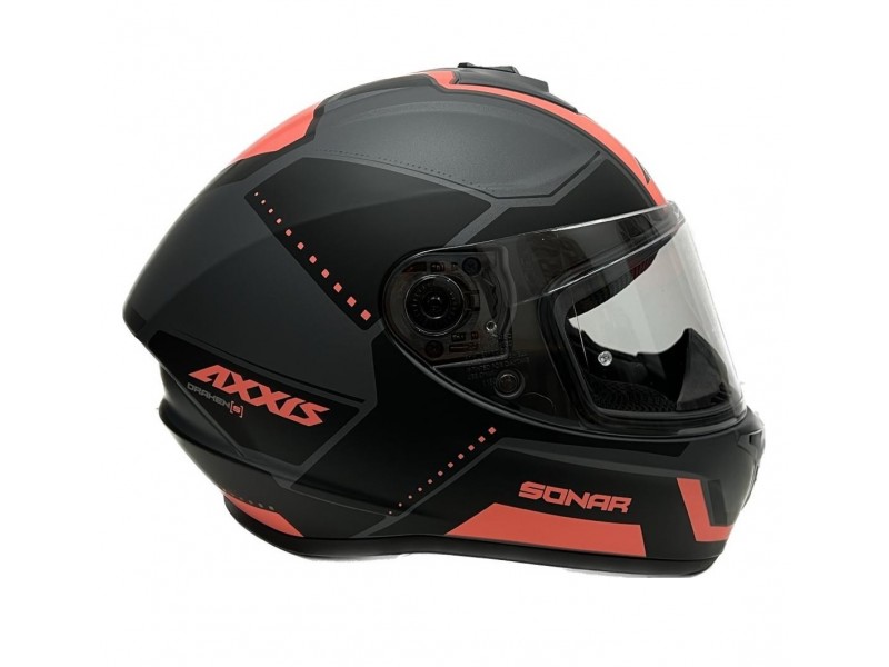 Casca integrala Axxis model Draken S Sonar B5 rosu deschis (roz) mat - tip viziera: MT-V-18C