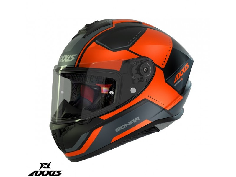 Casca integrala Axxis model Draken S Sonar B3 portocaliu mat - tip viziera: MT-V-18C