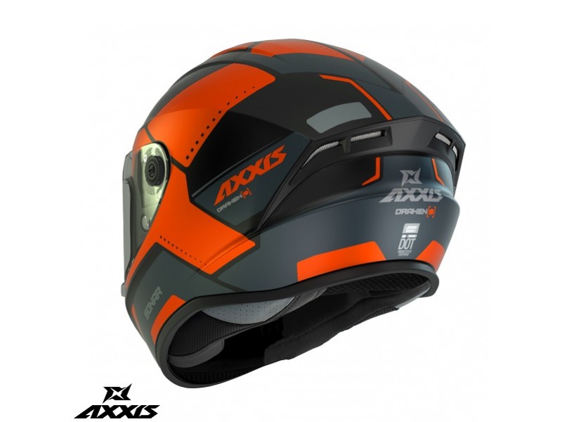 Casca integrala Axxis model Draken S Sonar B3 portocaliu mat - tip viziera: MT-V-18C