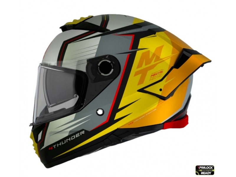 Casca integrala MT Thunder 4 SV Pental B3 galben mat (ochelari soare integrati) - tip viziera MT-V-28B Casca integrala MT Thunder 4 SV Pental B3 galben mat (ochelari soare integrati) - tip viziera MT-V-28B