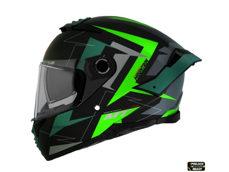 Casca integrala MT Thunder 4 SV Mountain B6 verde mat (ochelari soare integrati) - tip viziera MT-V-28B