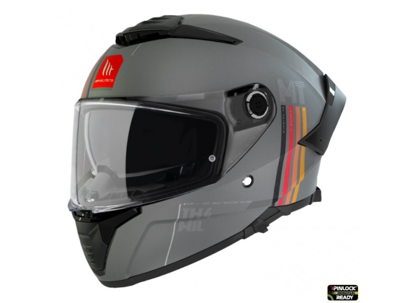 Casca integrala MT Thunder 4 SV MIL C2 gri mat (ochelari soare integrati) - tip viziera MT-V-28B