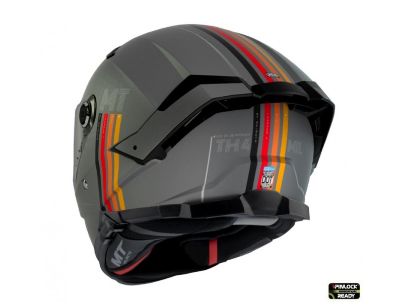 Casca integrala MT Thunder 4 SV MIL C2 gri mat (ochelari soare integrati) - tip viziera MT-V-28B