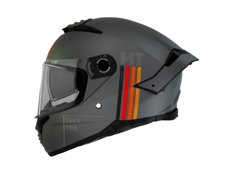Casca integrala MT Thunder 4 SV MIL C2 gri mat (ochelari soare integrati) - tip viziera MT-V-28B