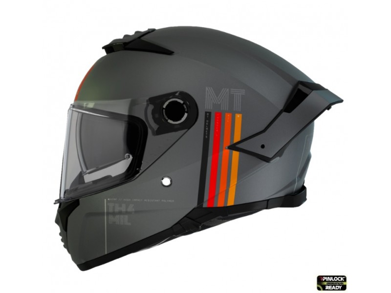 Casca integrala MT Thunder 4 SV MIL C2 gri mat (ochelari soare integrati) - tip viziera MT-V-28B