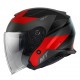 Casca open face MT Thunder III SV Jet Cooper A5 rosu mat (ochelari soare integrati) – tip MT-V-19