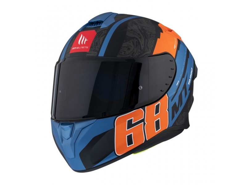 Casca integrala MT Targo Pro Welcome D4 portocaliu fluor mat – tip MT-V-14