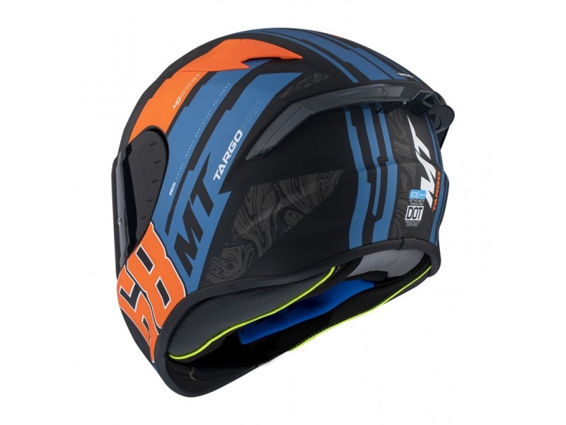 Casca integrala MT Targo Pro Welcome D4 portocaliu fluor mat – tip MT-V-14