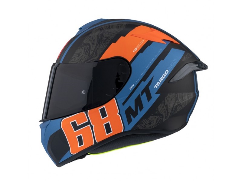 Casca integrala MT Targo Pro Welcome D4 portocaliu fluor mat – tip MT-V-14