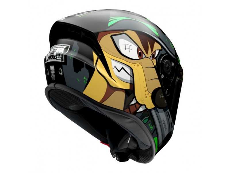 Casca integrala Axxis model Draken S Cosa Nostra B6 verde fluor lucios - tip viziera: MT-V-18C