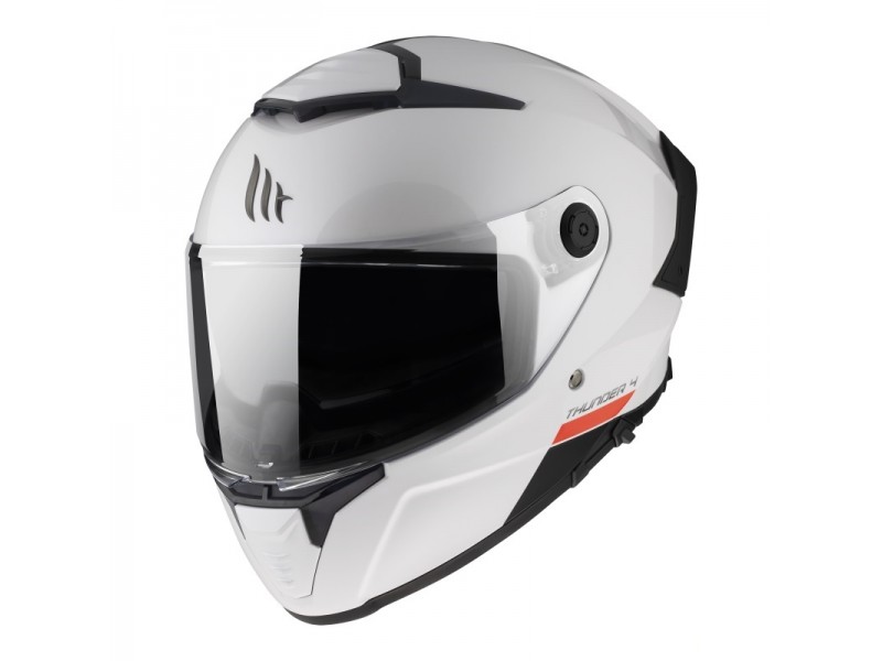 Casca integrala MT Thunder 4 SV A0 alb lucios (ochelari soare integrati) - tip viziera MT-V-28B