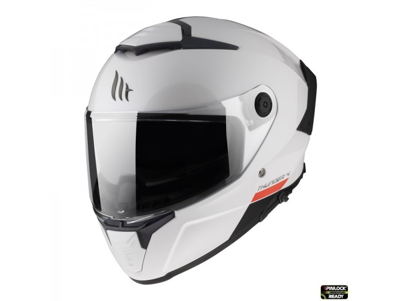 Casca integrala MT Thunder 4 SV A0 alb lucios (ochelari soare integrati) - tip viziera MT-V-28B