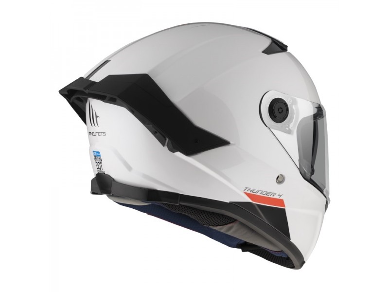 Casca integrala MT Thunder 4 SV A0 alb lucios (ochelari soare integrati) - tip viziera MT-V-28B