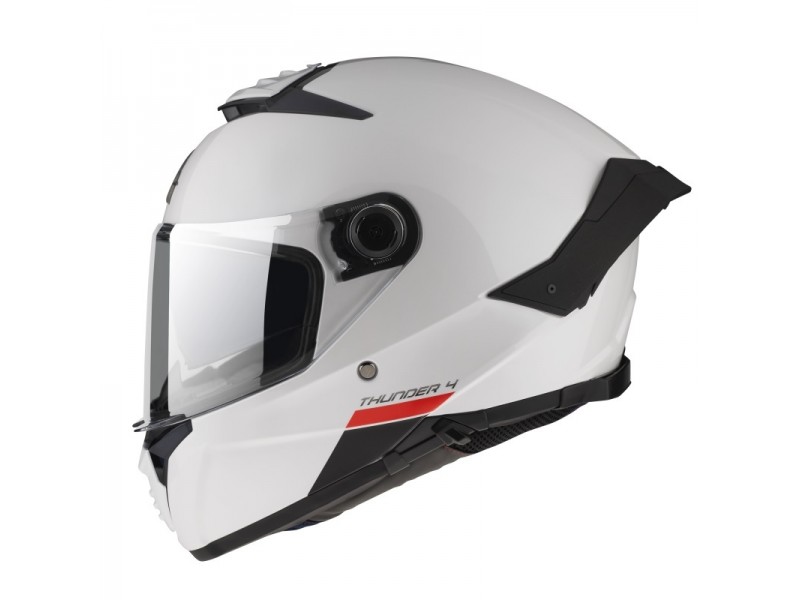 Casca integrala MT Thunder 4 SV A0 alb lucios (ochelari soare integrati) - tip viziera MT-V-28B