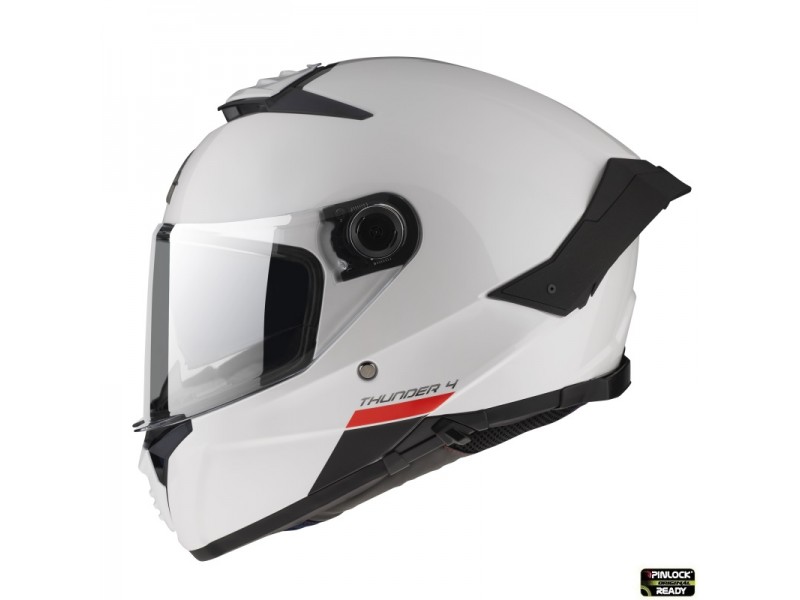Casca integrala MT Thunder 4 SV A0 alb lucios (ochelari soare integrati) - tip viziera MT-V-28B