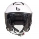 Casca open face MT Thunder III SV Jet A0 alb lucios (ochelari soare integrati) – tip MT-V-19