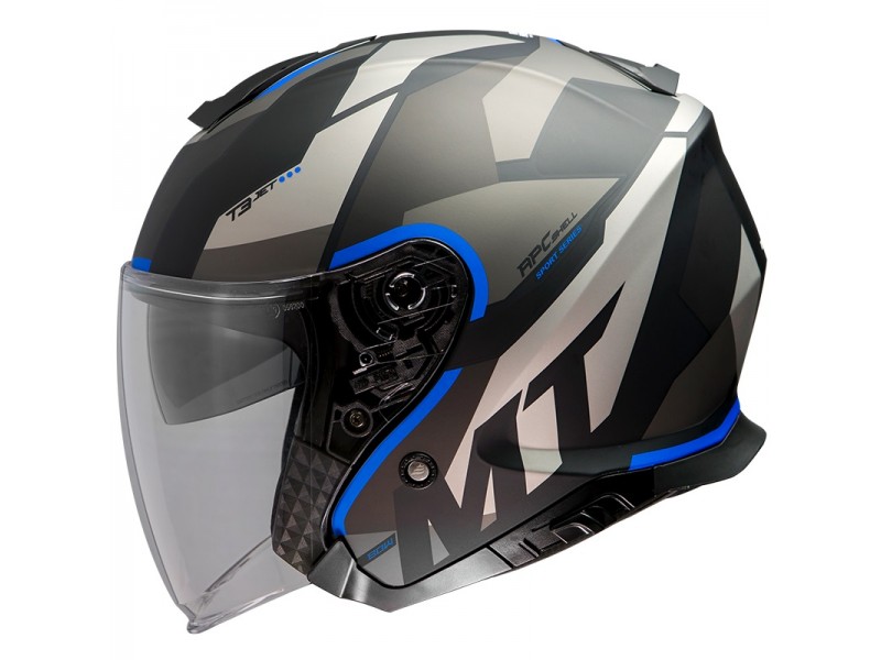 Casca open face MT Thunder III SV Jet Bow A7 albastru mat (ochelari soare integrati) – tip MT-V-19 Casca open face MT Thunder III SV Jet Bow A7 albastru mat (ochelari soare integrati) – tip MT-V-19