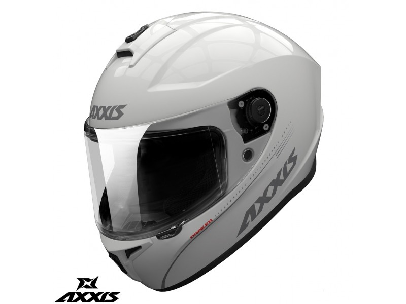 Casca integrala Axxis model Draken S V.2 A10 alb lucios - tip viziera: MT-V-18C