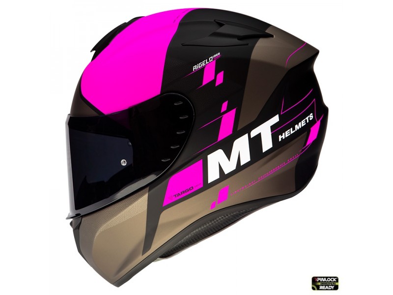 Casca integrala MT Targo Rigel A8 roz fluor mat – tip MT-V-14