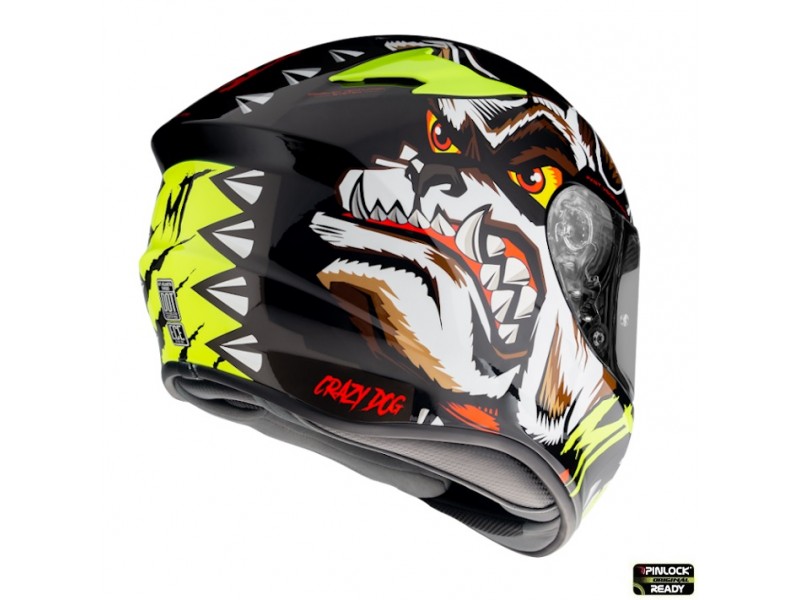 Casca integrala MT Targo Crazy Dog G3 galben fluor lucios – tip MT-V-14
