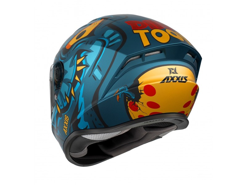 Casca integrala Axxis model Draken S Dinotoon C7 albastru mat - tip viziera: MT-V-18C