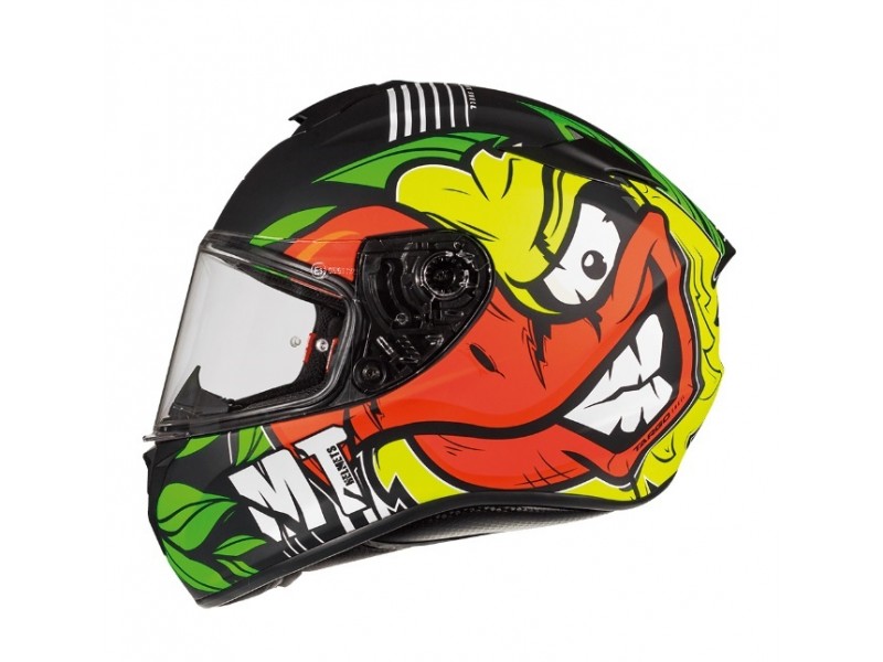 Casca integrala motociclete MT Targo Truck A2 galben fluor mat – tip MT-V-14