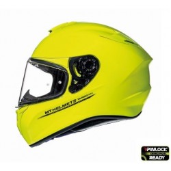 Casca integrala motociclete MT Targo solid A3 galben fluor lucios – tip MT-V-14
