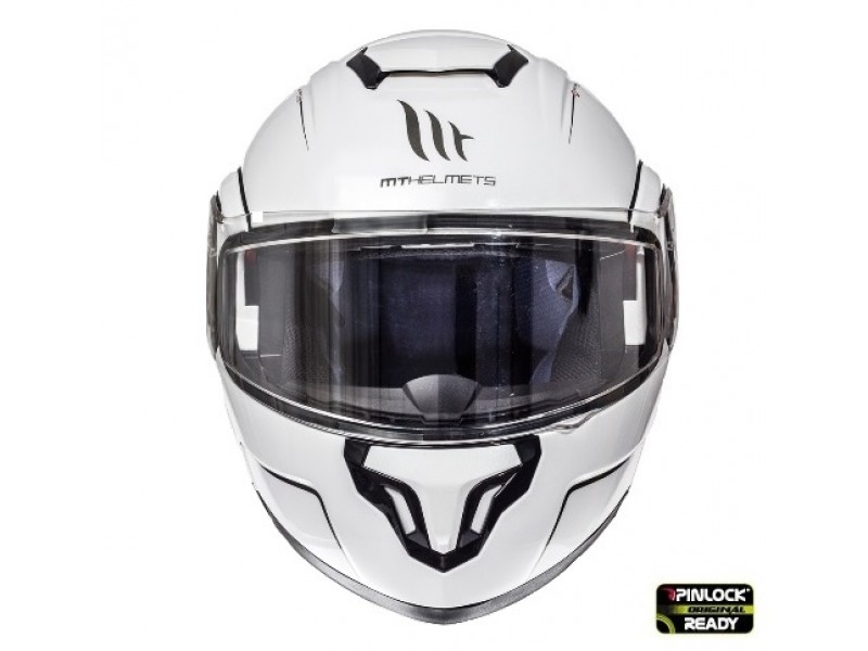 Casca integrala modulabila motociclete MT Atom SV alb lucios Pinlock ready – tip MT-V-16