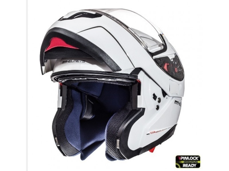Casca integrala modulabila motociclete MT Atom SV alb lucios Pinlock ready – tip MT-V-16