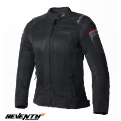 Geaca (jacheta) motociclete femei Touring Seventy vara model SD-JT58 culoare: negru Geaca (jacheta) motociclete femei Touring Seventy vara model SD-JT58 culoare: negru