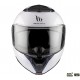 Casca modulabila MT Atom 2 SV A0 alb lucios (ochelari soare integrati) Pinlock Ready - tip viziera: MT-V-35